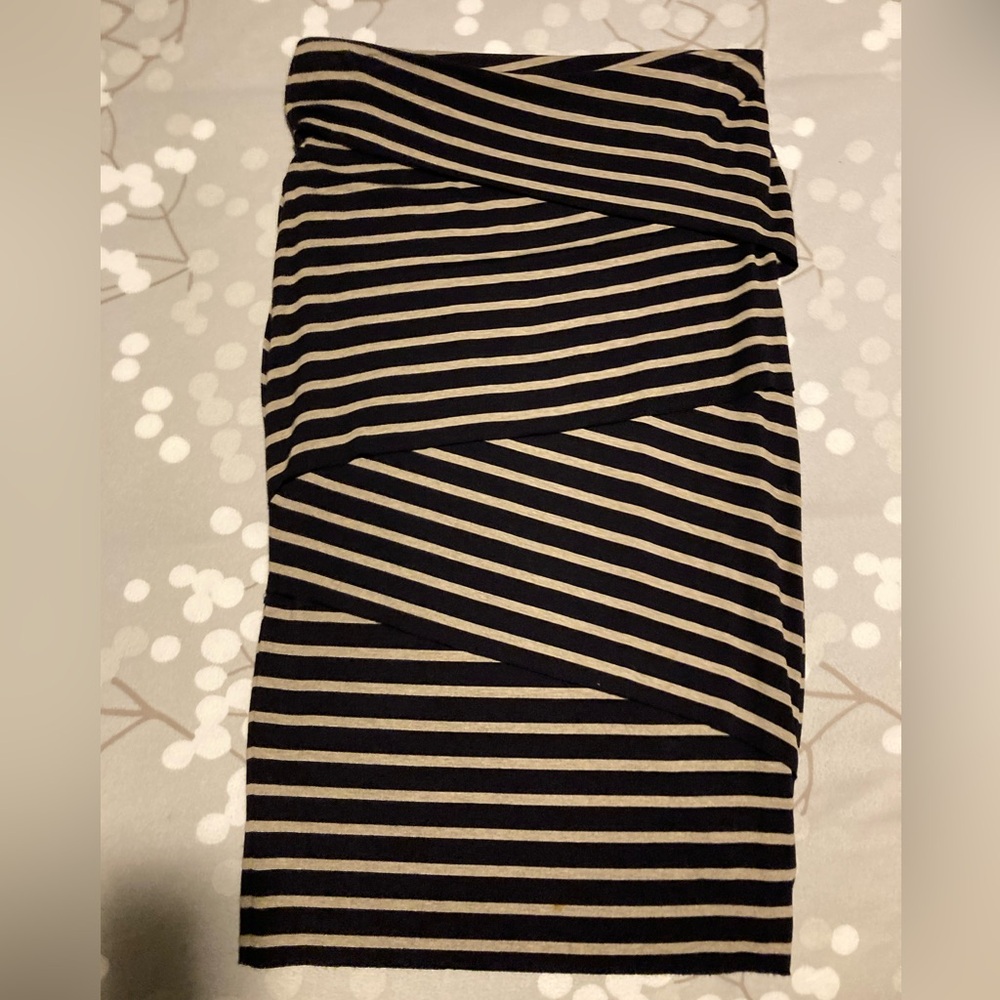 Bailey 44 Striped Black and Tan Skirt